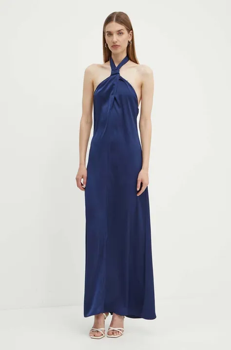 Платье MAX&Co. цвет синий maxi расклешённое 2416221064200
