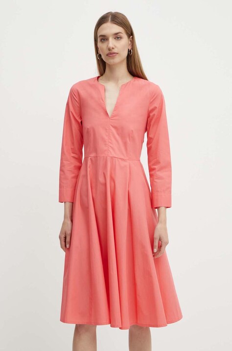 MAX&Co. rochie din bumbac culoarea portocaliu, mini, evazată, 2416221154200 2416220000000