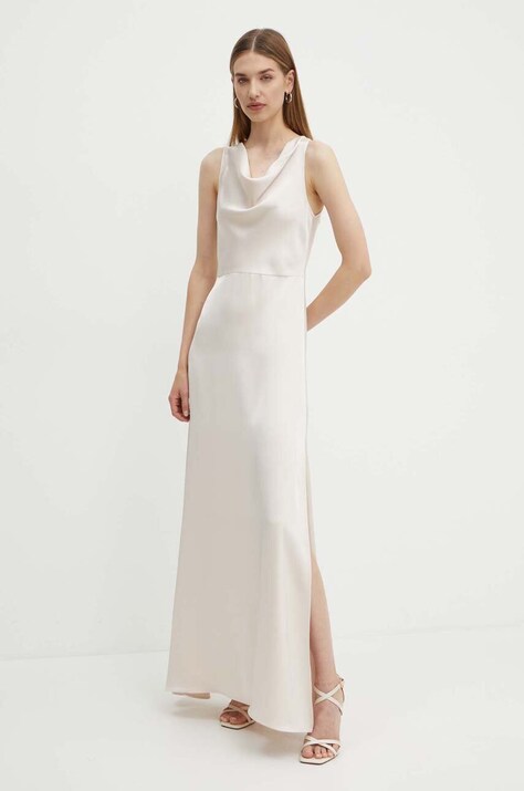 MAX&Co. rochie culoarea bej, maxi, evazată, 2416221164200