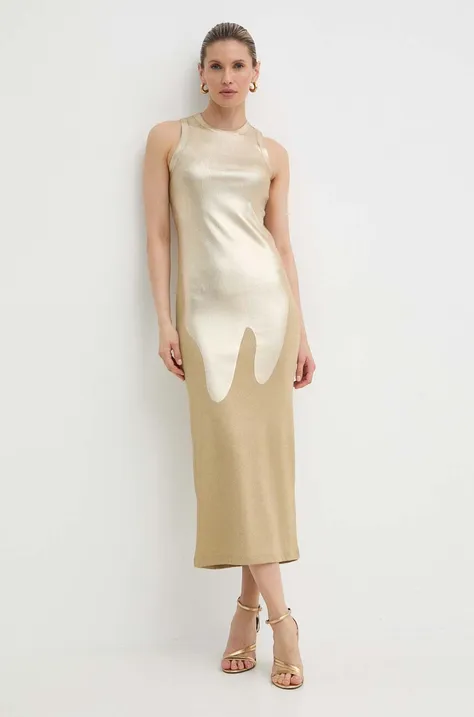 Сукня MAX&Co. x FATMA MOSTAFA колір золотий maxi облягаюча 2416621018200