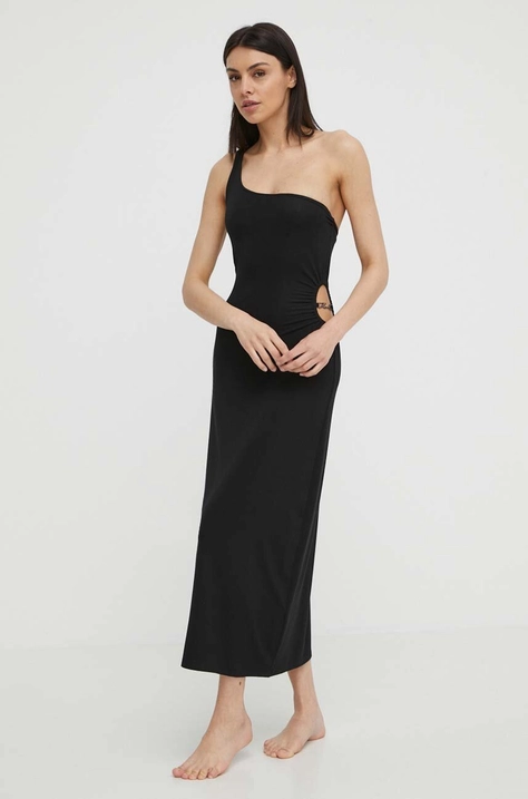 Karl Lagerfeld rochie culoarea negru, maxi, mulata