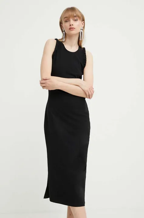Сукня IRO колір чорний maxi облягаюча