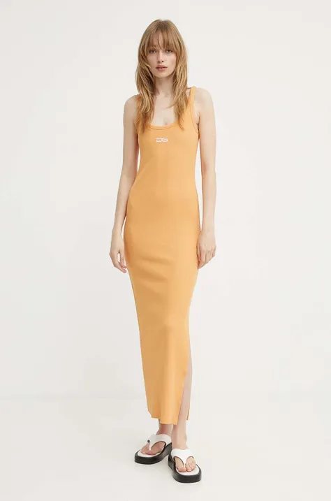Платье Gestuz цвет оранжевый maxi облегающее 10909158