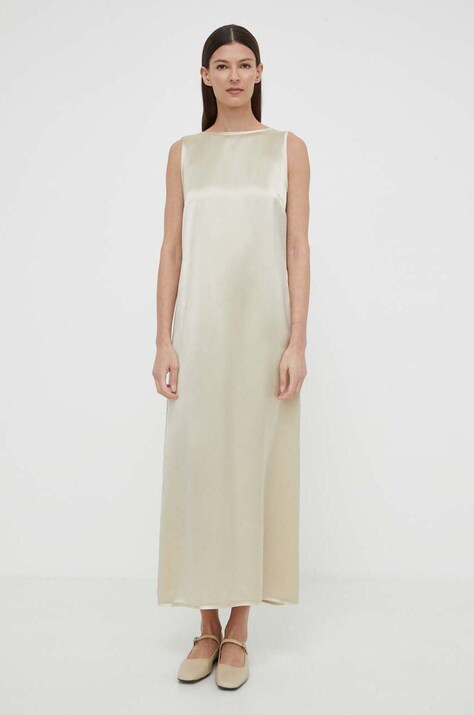 By Malene Birger rochie culoarea bej, maxi, mulată