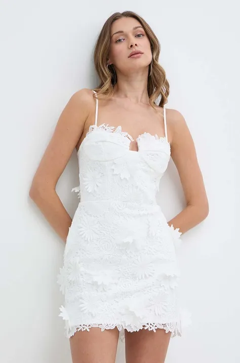 Сукня Bardot BRIAS колір білий mini розкльошена 59118DB