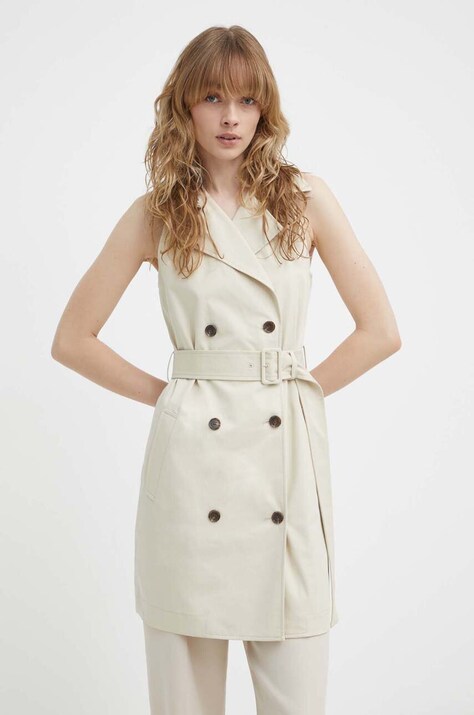 Theory rochie culoarea bej, mini, dreaptă