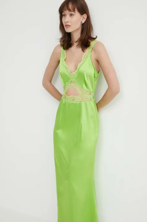 Платье Never Fully Dressed цвет зелёный maxi расклешённая