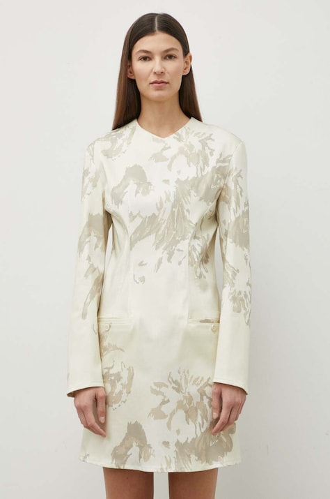 Remain rochie culoarea bej, mini, evazată