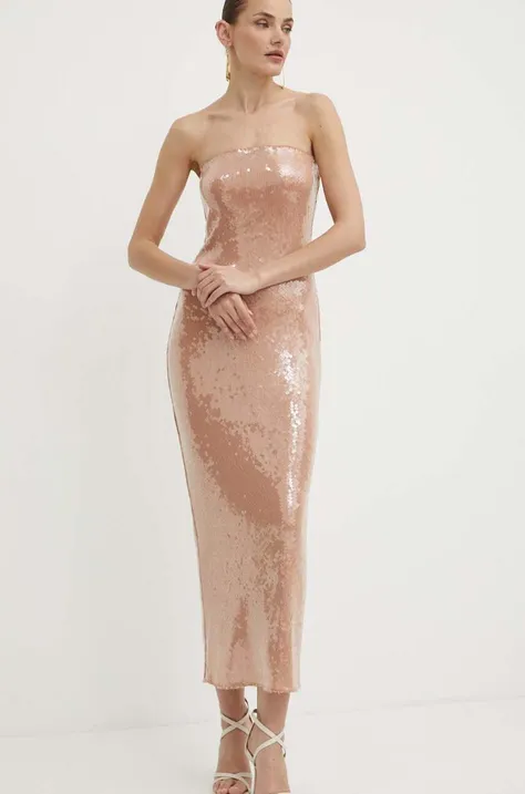 Φόρεμα Bardot LAUNA χρώμα: μπεζ, 59246DB