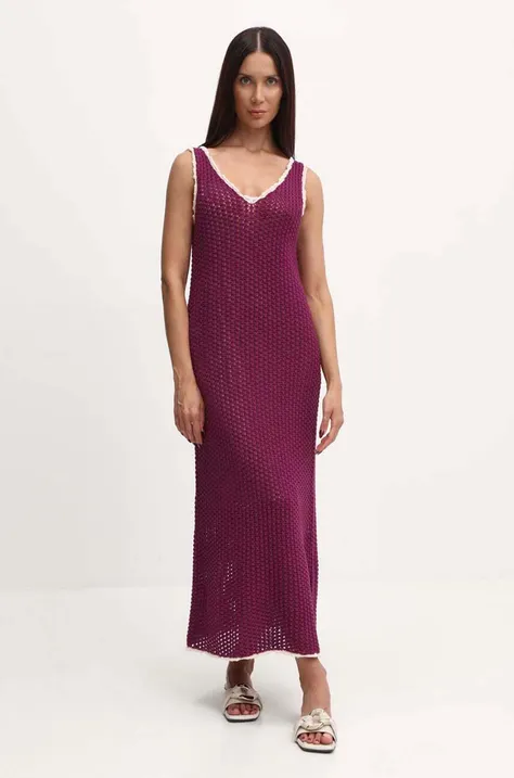 Платье Weekend Max Mara цвет фиолетовый maxi расклешённая 2415321013600