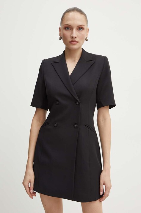 Custommade rochie Jina culoarea negru, mini, dreaptă, 999825401