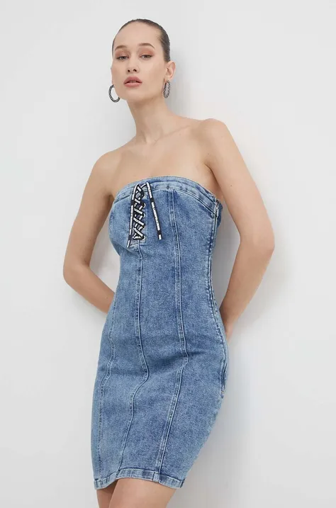 Rifľové šaty Karl Lagerfeld Jeans mini, priliehavá