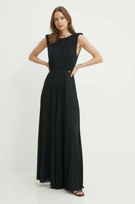 Сукня Artigli колір чорний maxi розкльошена AA38136
