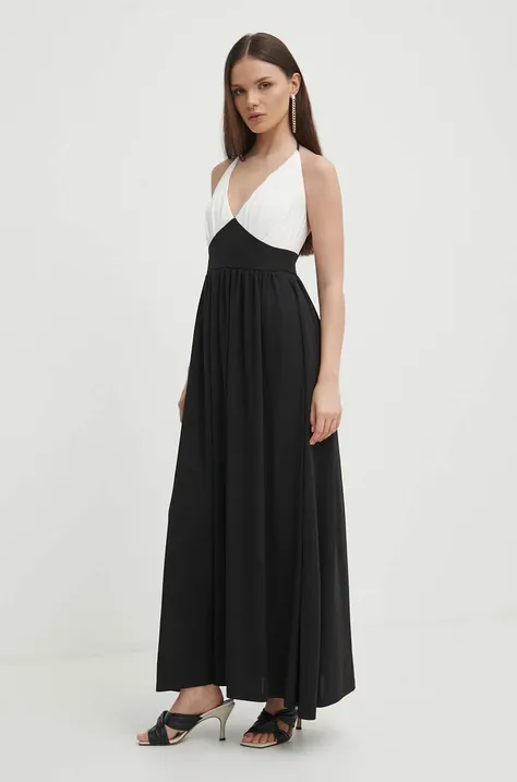 Сукня Artigli колір чорний maxi облягаюча AA38227