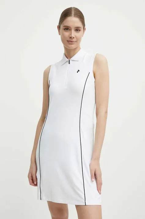 Спортивна сукня Peak Performance Pique колір білий mini пряма G77183