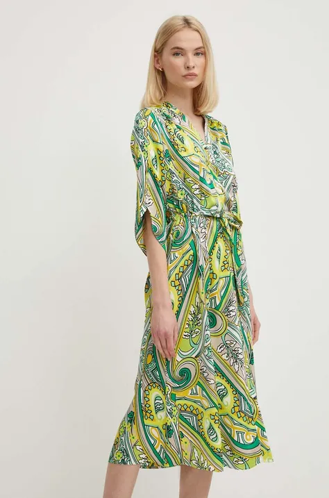 Joseph Ribkoff sukienka kolor zielony midi rozkloszowana 242208