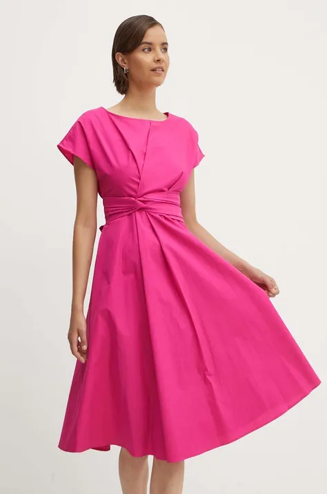 Šaty Artigli ružová farba, mini, áčkový strih, AA38366