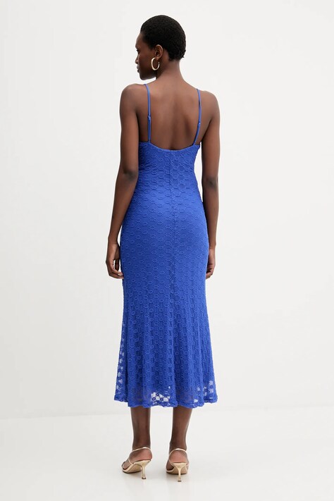 Bardot rochie ADONI culoarea violet, maxi, mulată, 57998DB1