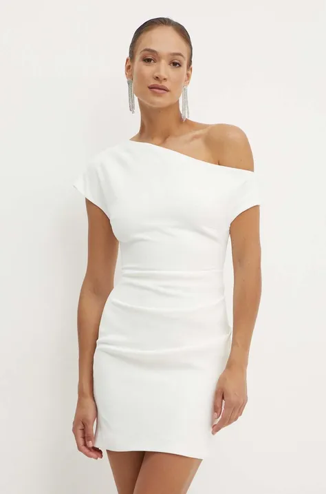 Сукня Bardot LETITA колір білий mini облягаюча 59408DB
