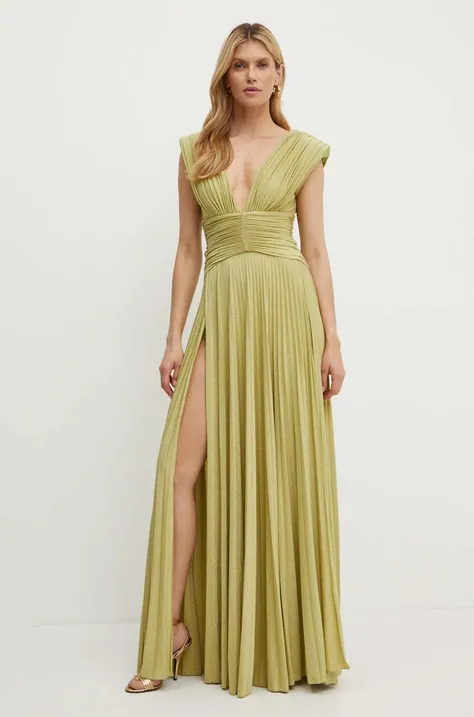 Šaty Elisabetta Franchi zelená barva, maxi, AB56341E2 NORBLIN
