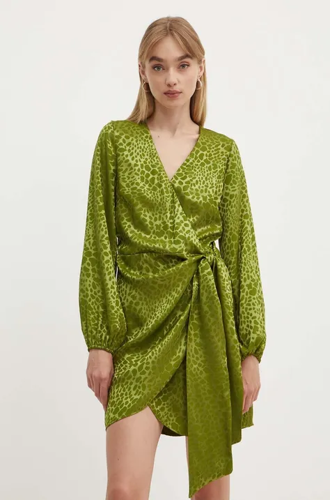 Šaty Never Fully Dressed Vienna zelená farba, mini, rovný strih, NFDDR1539