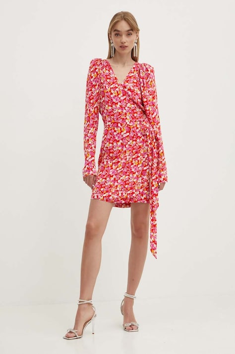 Obleka Rotate JACQUARD MINI WRAP DRESS 1129032989