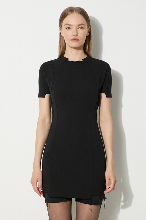 Платье VETEMENTS Blackout Cut-Up Mini Dress цвет чёрный mini облегающее WE64DR280B