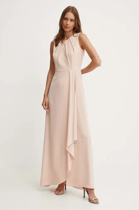 Платье Sandro Ferrone цвет розовый maxi расклешённая SFS21XBDTOKIO