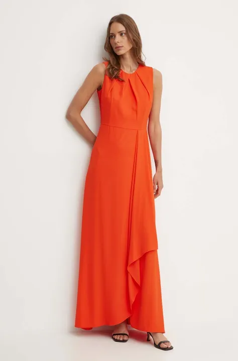 Платье Sandro Ferrone цвет оранжевый maxi расклешённая SFS21XBDTOKIO