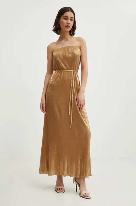 Φόρεμα Never Fully Dressed χρώμα: χρυσαφί, NFDDR1401