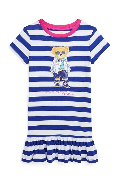 Polo Ralph Lauren rochie din bumbac pentru copii mini, drept