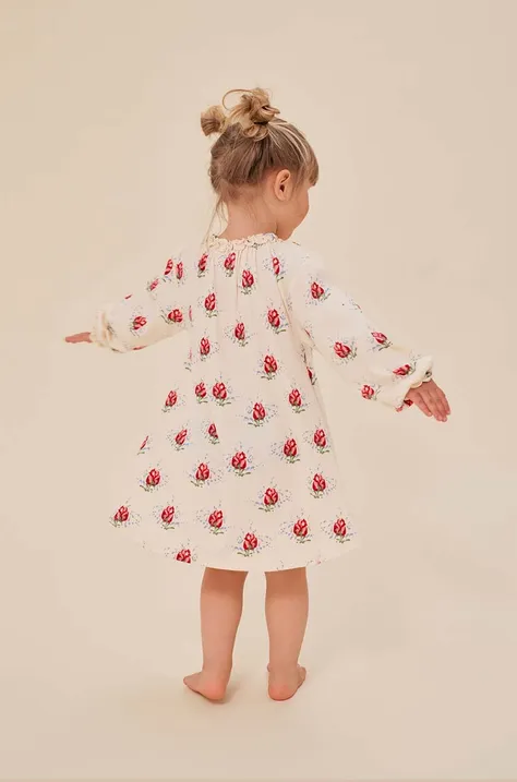 Konges Sløjd sukienka dziecięca kolor czerwony mini rozkloszowana