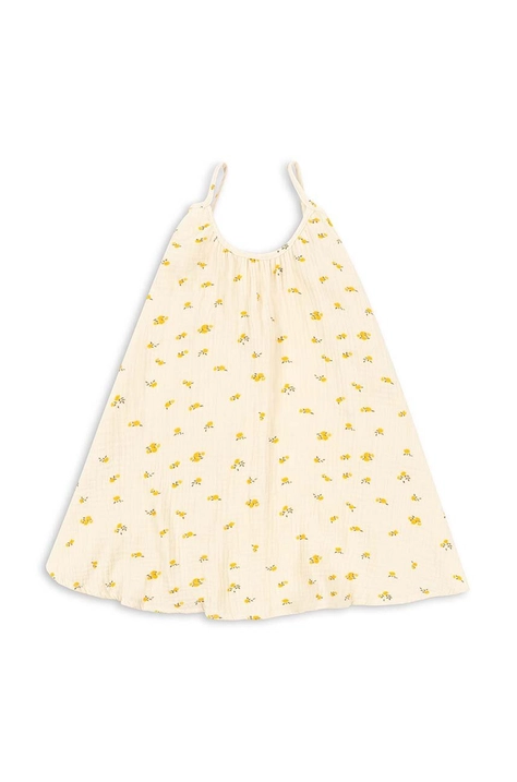 Konges Sløjd vestito di cotone bambina colore beige