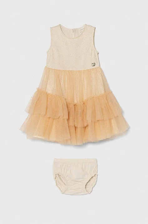 Дитяча сукня Guess колір бежевий mini розкльошена