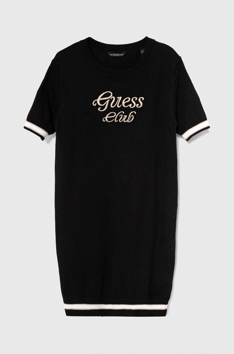 Guess gyerek ruha fekete, mini, egyenes