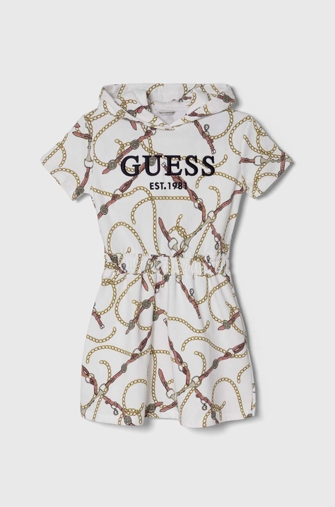 Guess vestito di cotone bambina colore beige