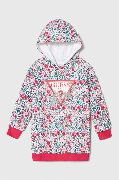 Guess sukienka bawełniana dziecięca mini prosta