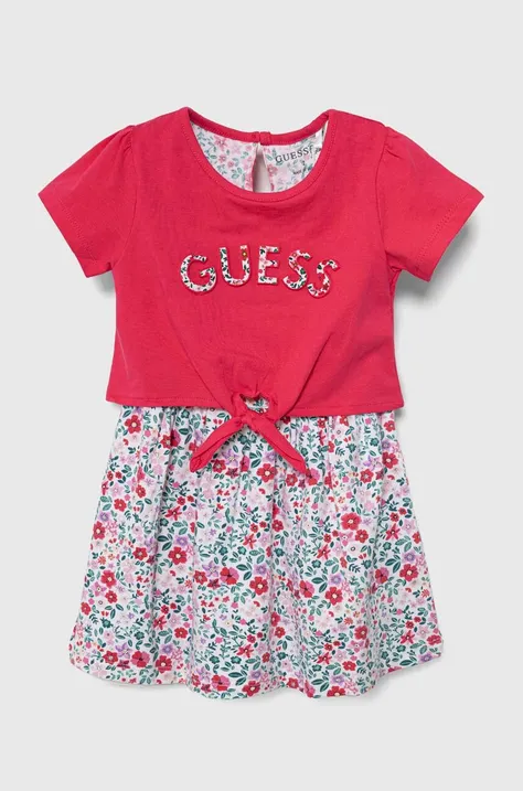 Детское платье Guess цвет розовый mini расклешённая
