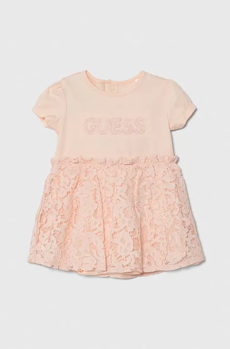 Dječja haljina Guess boja: narančasta, mini, širi se prema dolje