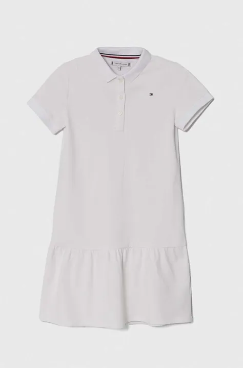 Dječja haljina Tommy Hilfiger boja: bijela, mini, širi se prema dolje
