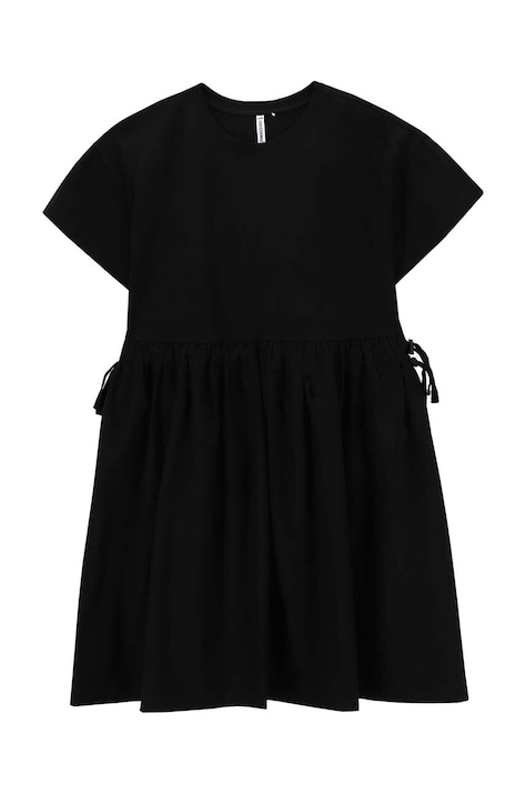 Coccodrillo rochie fete culoarea negru, mini, dreaptă