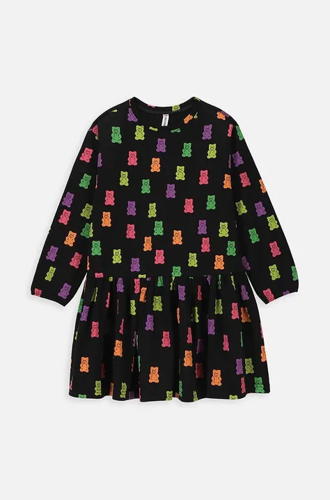 Coccodrillo sukienka dziecięca kolor czarny mini rozkloszowana