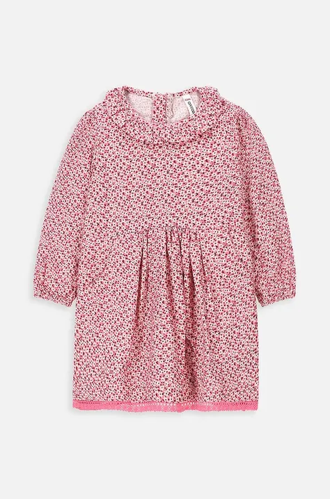 Dievčenské šaty Coccodrillo ružová farba, mini, áčkový strih