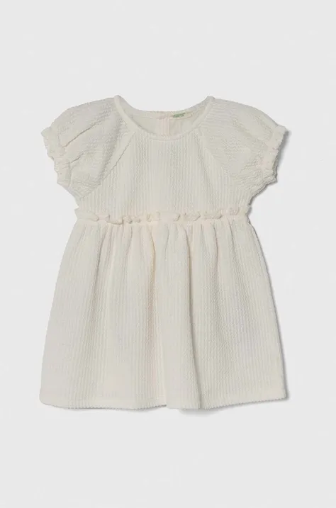 Сукня для немовлят United Colors of Benetton колір бежевий mini розкльошена