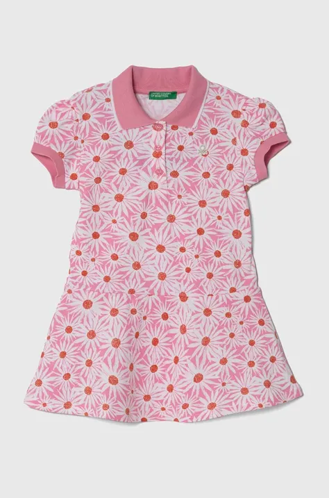 Παιδικό φόρεμα United Colors of Benetton χρώμα: ροζ