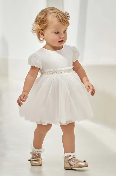 Сукня для немовлят Mayoral колір бежевий mini розкльошена