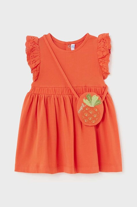 Mayoral rochie bebe culoarea portocaliu, mini, evazată