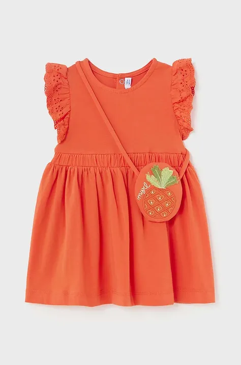 Φόρεμα μωρού Mayoral χρώμα: πορτοκαλί