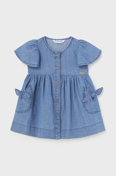 Mayoral vestito in cotone neonata colore blu