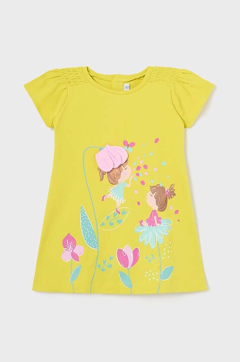 Mayoral rochie bebe culoarea verde, mini, dreaptă